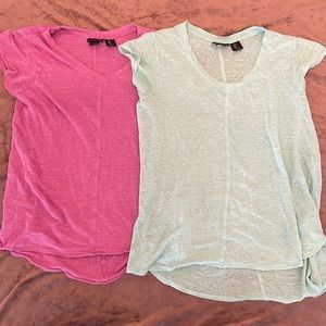 2 100% linen t-shirts